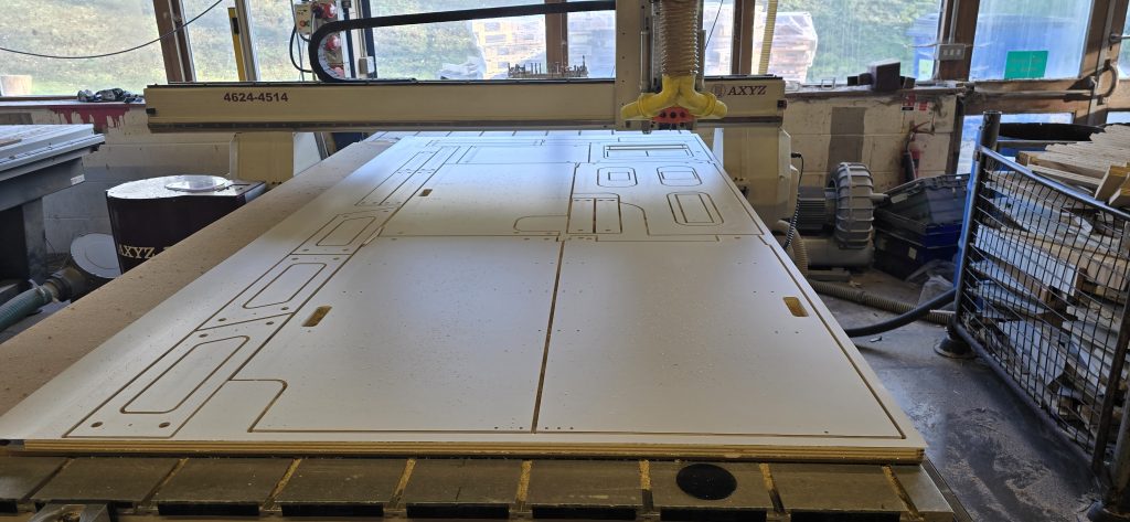 CNC router cutting campervan kit panels